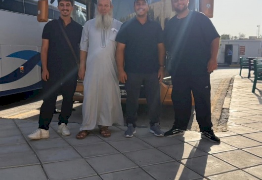 طلبة كلية العلوم الإسلامية يصلون الديار الحجازية بفضل الله تعالى لأداء مناسك العمرة .